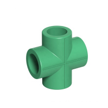 China Poly Plastic For Cold And Hot Water plastic PP-R CPVC PPR PPH  4 Way Pipe Fitting